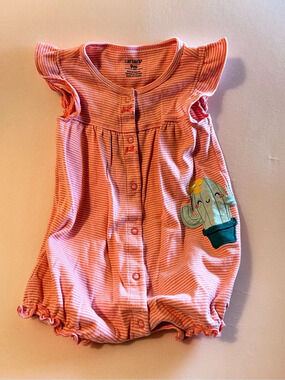 Carter's Baby Cactus Snap-Up Romper Striped 9M